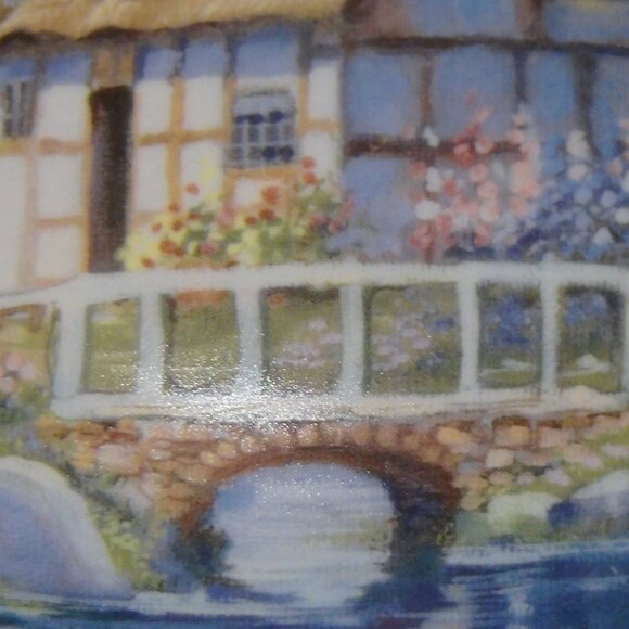 Franklin Mint “Bridgewater Cottage” L.E. Porcelain 8" Plate By Andres Orpinas - Picture 6 of 11